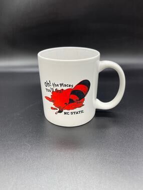 NC State Dr Seuss "Oh the places you'll go!" Coffee Mug Cup M Ware